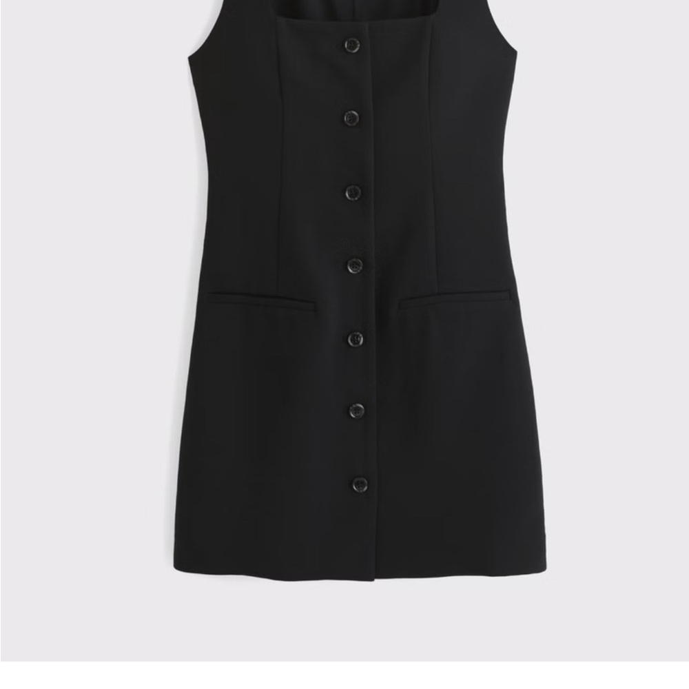 Elegant Black Button-Down Dress